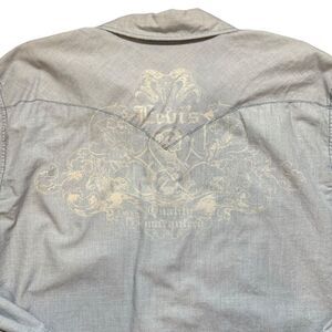 Levi's Men's Western Pearl Snap Chambray Long Sleeve Shirt Size Large
